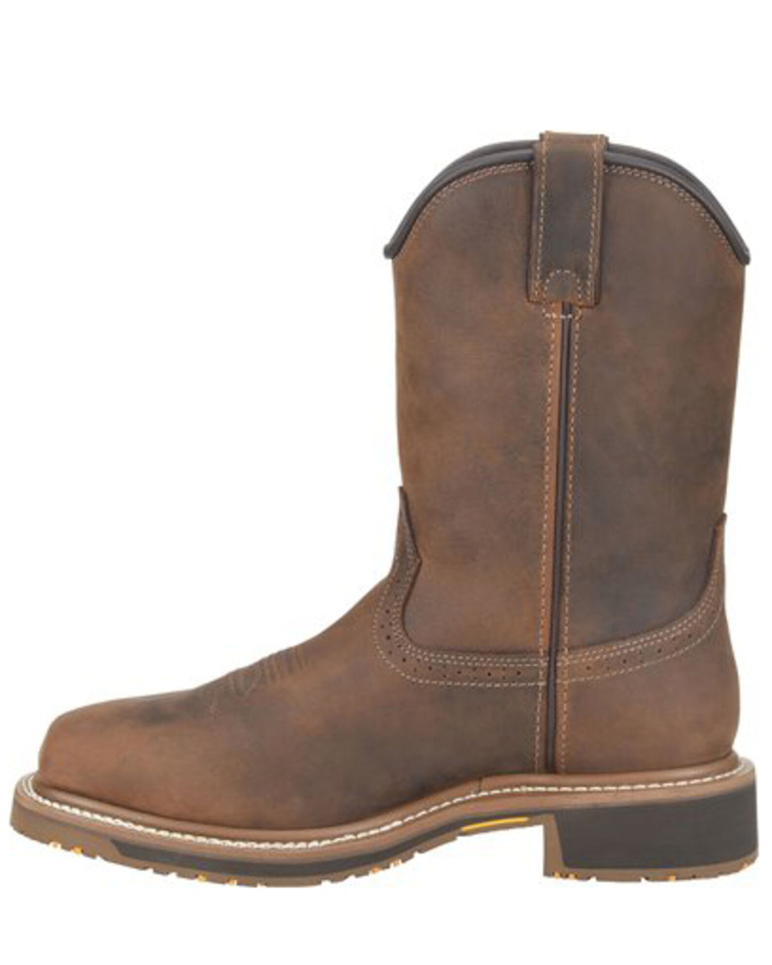 Image #2 - Carolina Men's Anchor Waterproof Western Work Boots - Soft Toe, Brown, hi-res