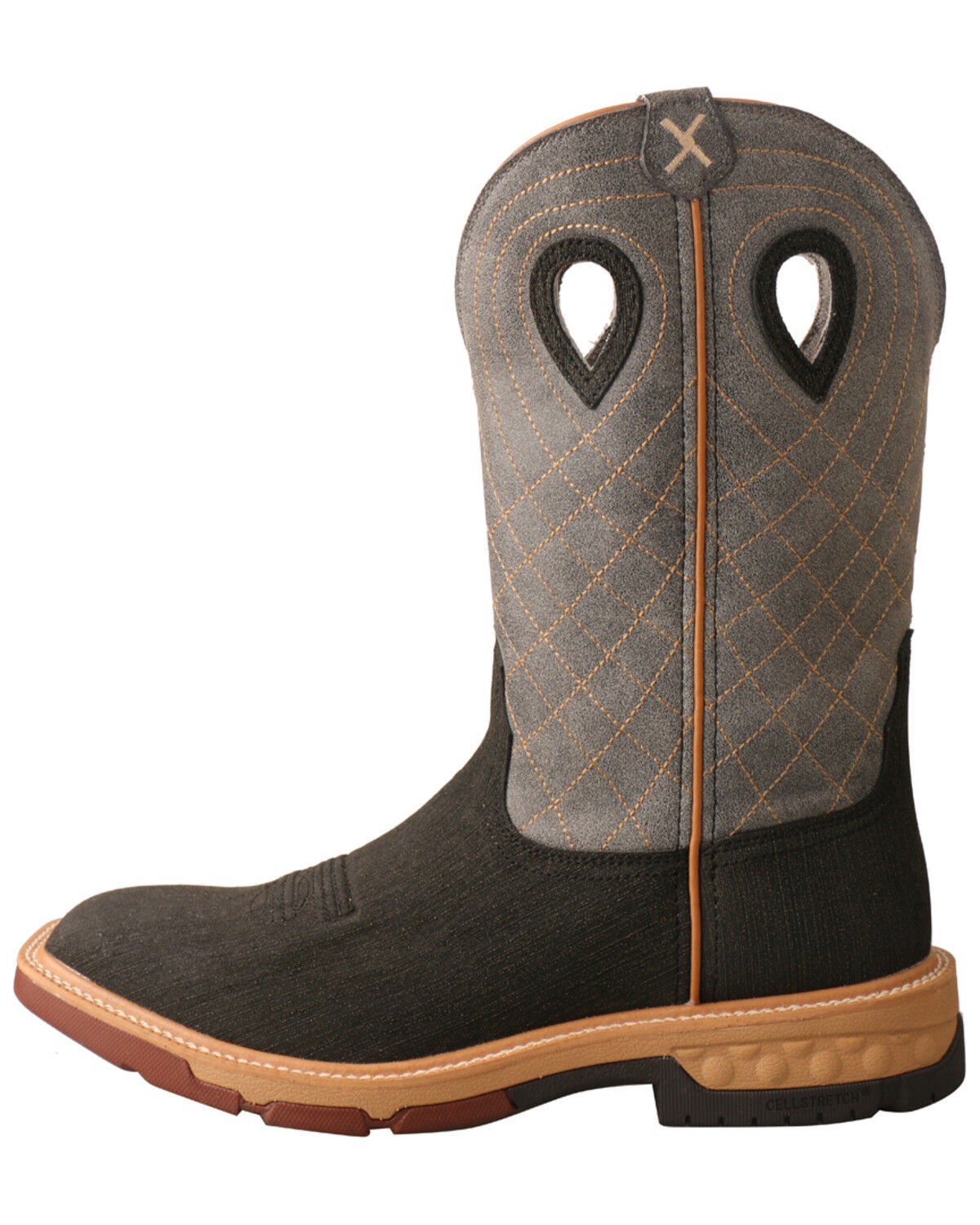 Image #3 - Twisted X Men's CellStretch Performance Western Boots - Broad Square Toe, Brown, hi-res
