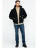 Carhartt Men's Duck Active Zip Front Work Jacket, Black, hi-res