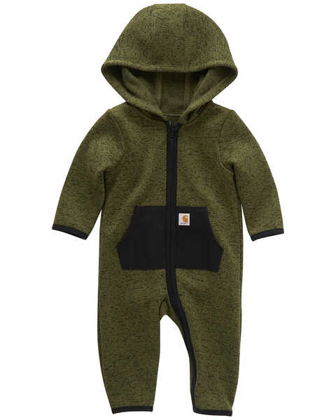Carhartt Infant Boys' Long Sleeve Hooded Coverall, Olive, hi-res