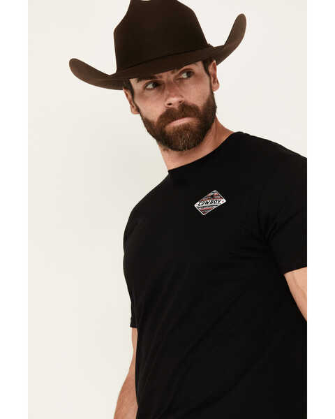 Image #2 - Cowboy Hardware Men's Built Tough Shield Short Sleeve Graphic T-Shirt, Black, hi-res