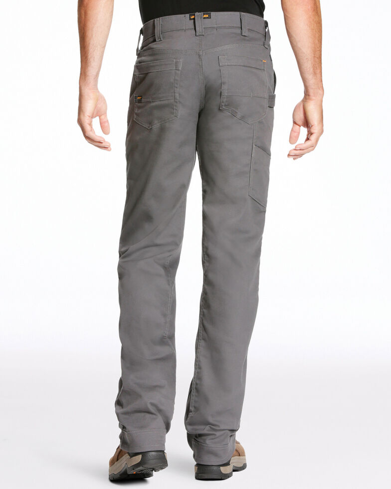 Ariat Men's Rebar M4 Stretch Canvas Utility Straight Leg Pants - Big, Light Grey, hi-res