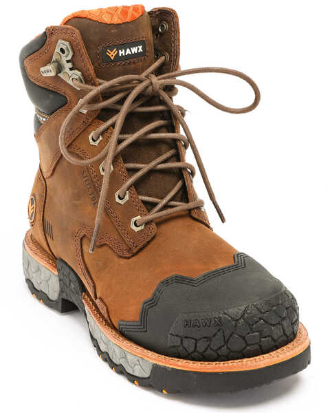 Hawx Men's 8" Legion Work Boots - Steel Toe, Brown, hi-res