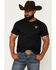 Image #1 - Cody James Men's Skull and Snake Embroidered Short Sleeve Graphic T-Shirt, Black, hi-res