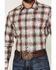 Image #3 - Wrangler Retro Men's Plaid Leaf Print Long Sleeve Button-Down Western Shirt - Tall , Multi, hi-res