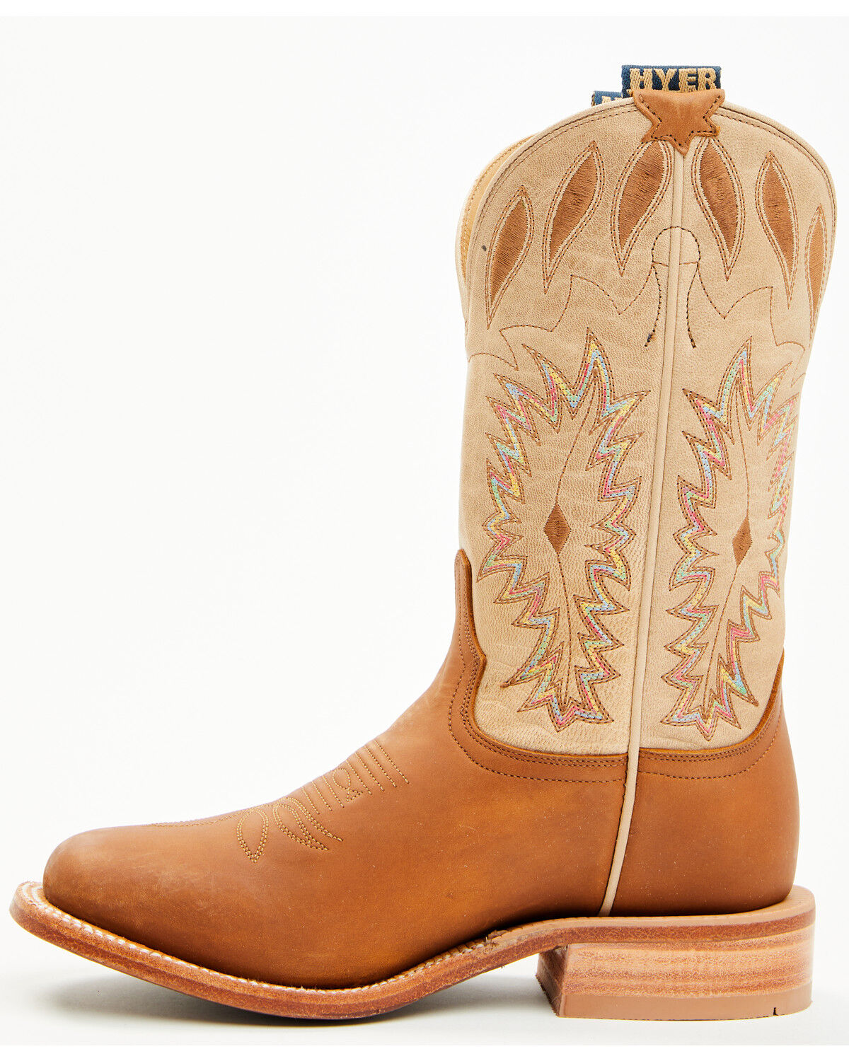 Image #3 - Hyer Women's Mulberry Western Boots - Broad Square Toe, Brown, hi-res