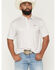 Image #1 - Ariat Men's Steer Print Short Sleeve Polo, White, hi-res