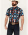 Image #1 - RANK 45® Men's Raflame Southwestern Print Button-Down Stretch Western Shirt , Dark Orange, hi-res