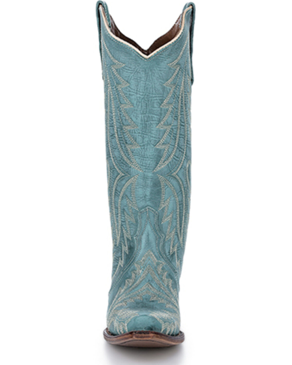 Image #3 - Circle G Women's Embroidered Tall Western Boots - Snip Toe, Turquoise, hi-res
