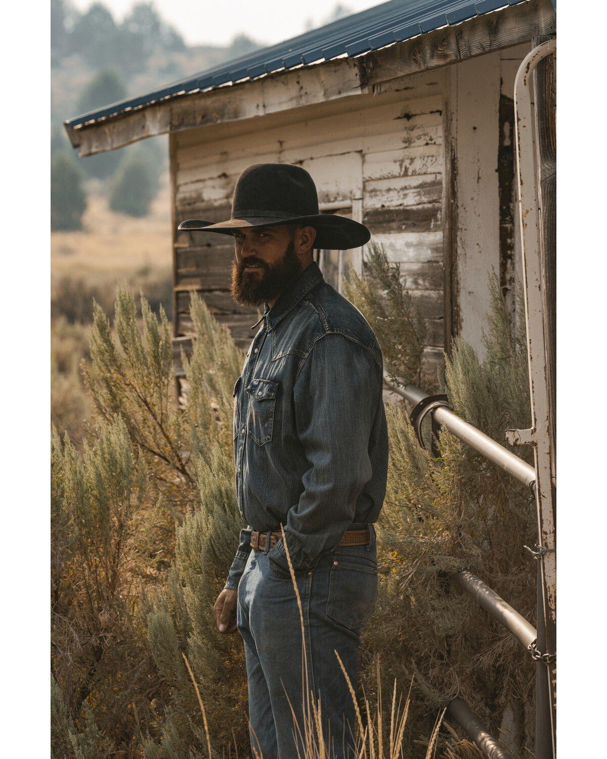 Wrangler mens denim shirt Clearance