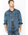 Image #1 - Wrangler Men's Slub Denim Long Sleeve Work Shirt, Antique Blue, hi-res