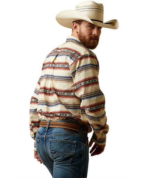 Image #4 - Ariat Men's Team Darren Southwestern Long Sleeve Button-Down Performance Western Shirt , Sand, hi-res