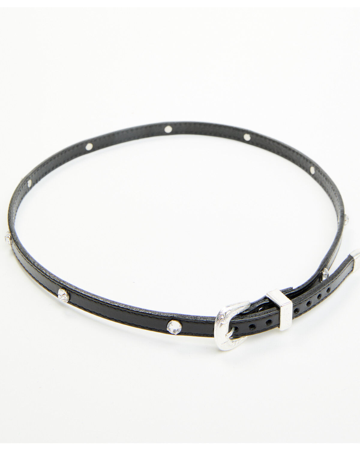 Image #3 - Austin Accent Women's Leather Rhinestone Hat Band, Black, hi-res