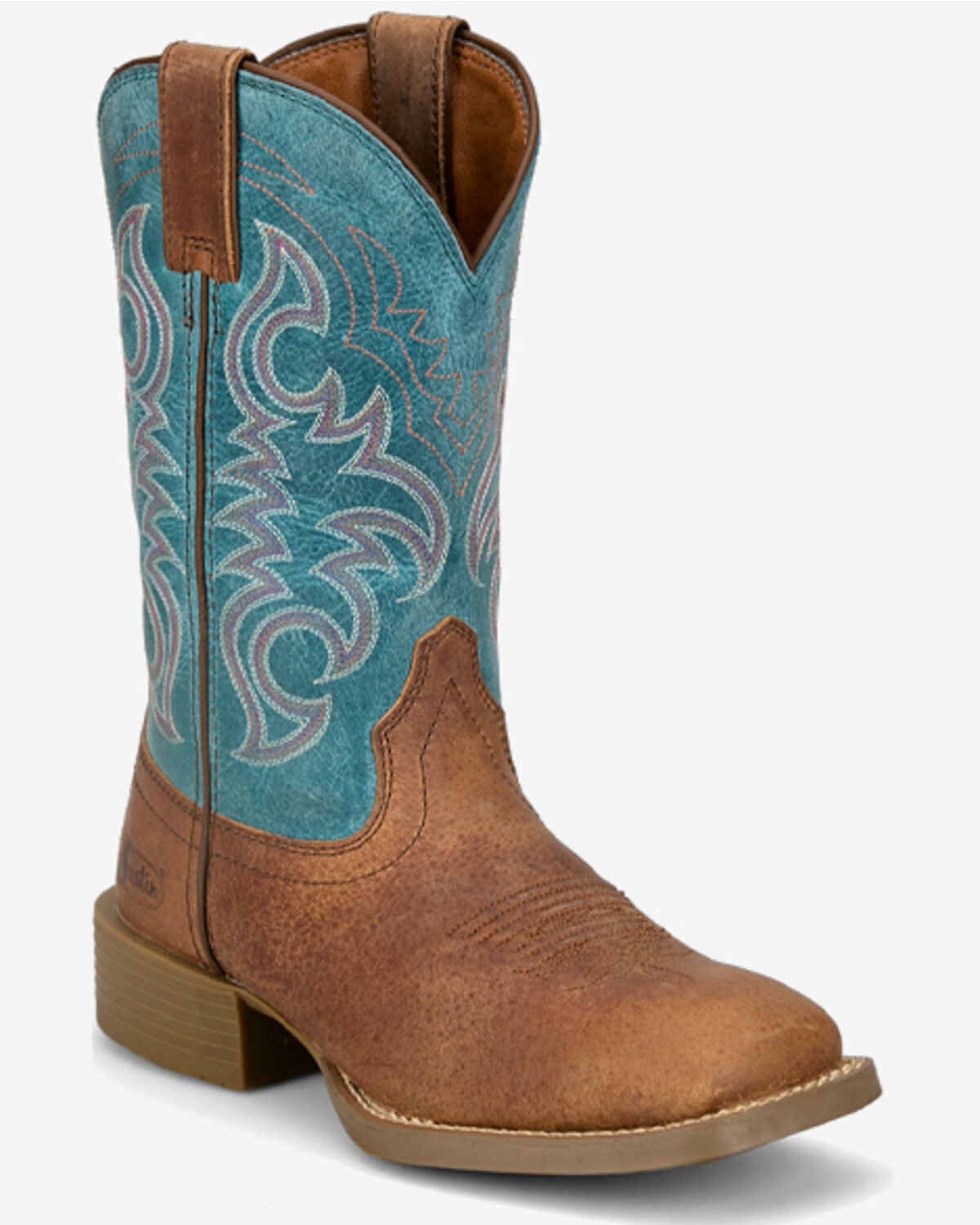 Image #1 - Justin Women's Stampede Della Performance Western Boots - Broad Square Toe, Brown, hi-res