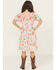 Image #4 - Ash & Violet Girls' Floral Chiffon Dot Short Sleeve Mini Dress, Multi, hi-res