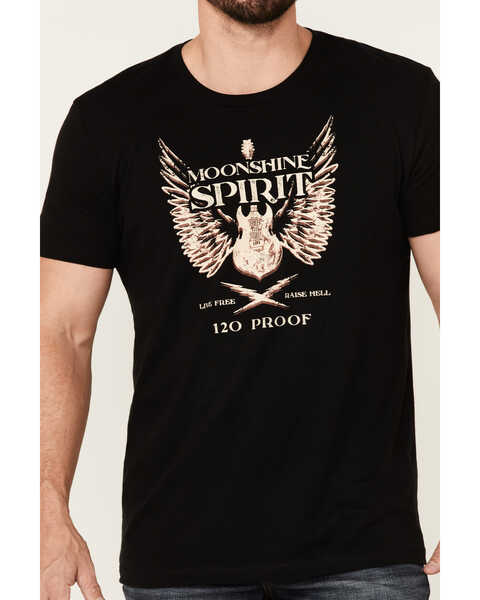 Image #3 - Moonshine Spirit Men's Guitar Wings Graphic Short Sleeve T-Shirt , Black, hi-res