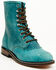 Image #1 - Justin Women's Mclean 7" Lace-Up Roper Boots - Round Toe, Turquoise, hi-res