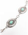 Shyanne Women's Turquoise Concho Link Belt, Silver, hi-res