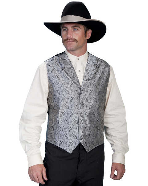 Rangewear by Scully Paisley Print Vest - Big & Tall, Grey, hi-res