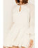 Image #3 - Shyanne Women's Eyelet Lace Long Sleeve Mini Dress, Ivory, hi-res