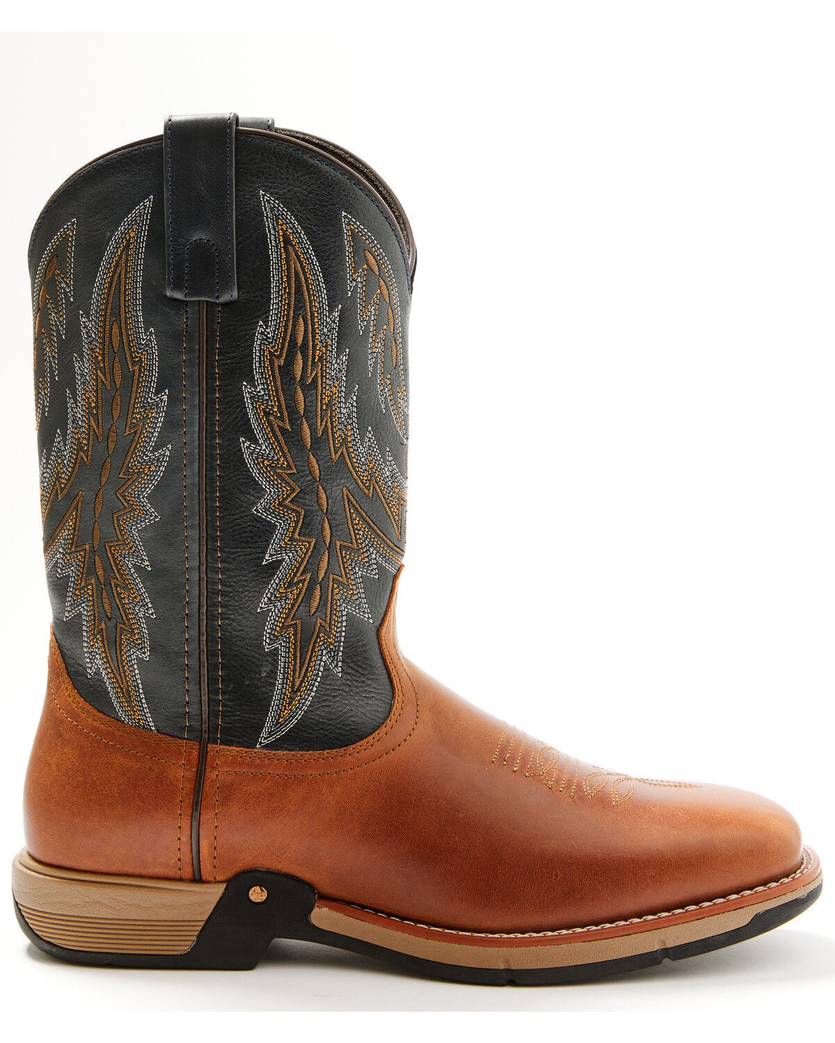 Image #2 - Laredo Men's Tri-Tech Vapor Performance Western Boots - Broad Square Toe, Cognac, hi-res