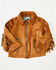 Image #2 - Fornia Toddler Girls' Horse Embroidered Fringe Jacket, Camel, hi-res
