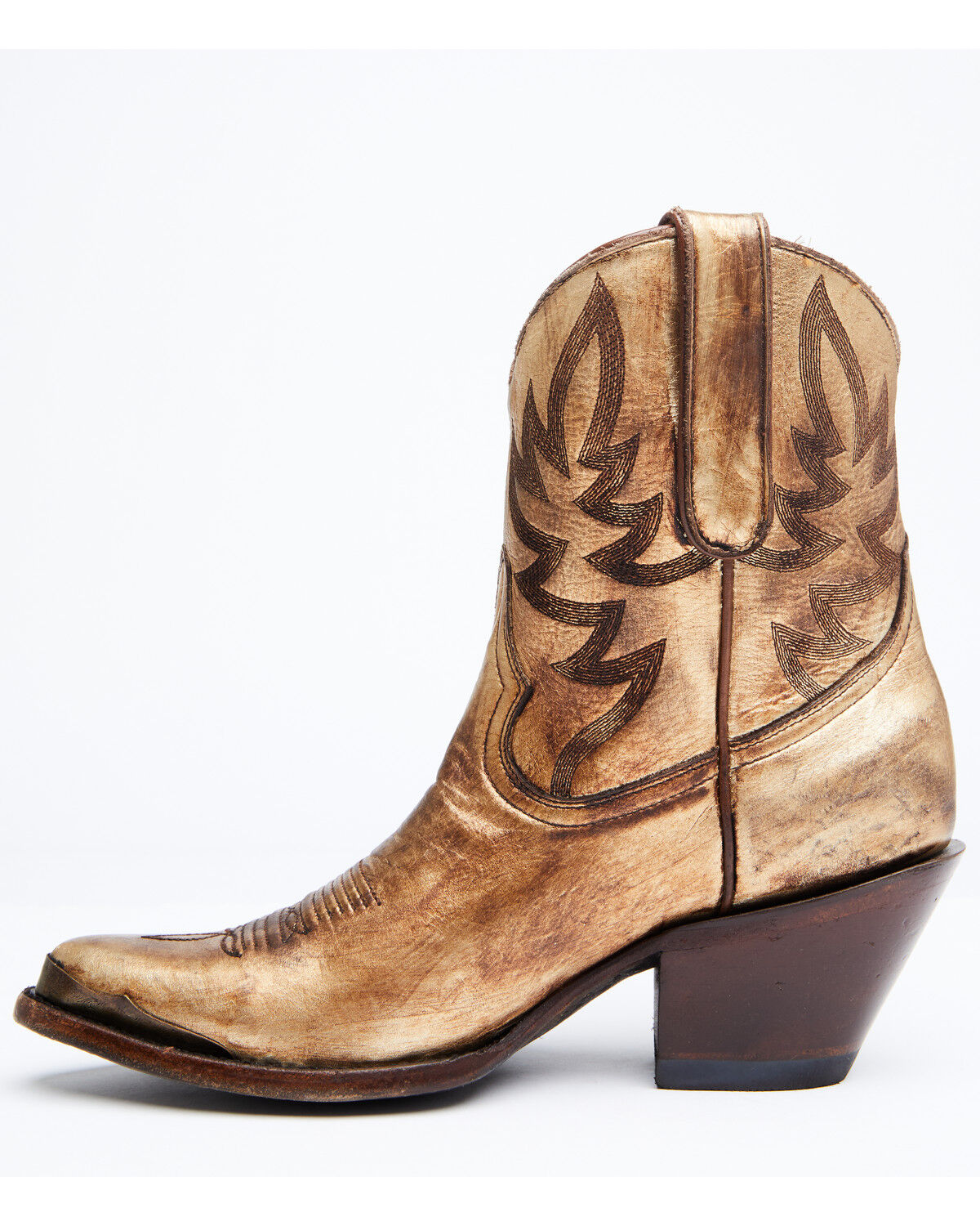 Image #3 - Idyllwind Women's Wheels Western Booties - Round Toe, Gold, hi-res