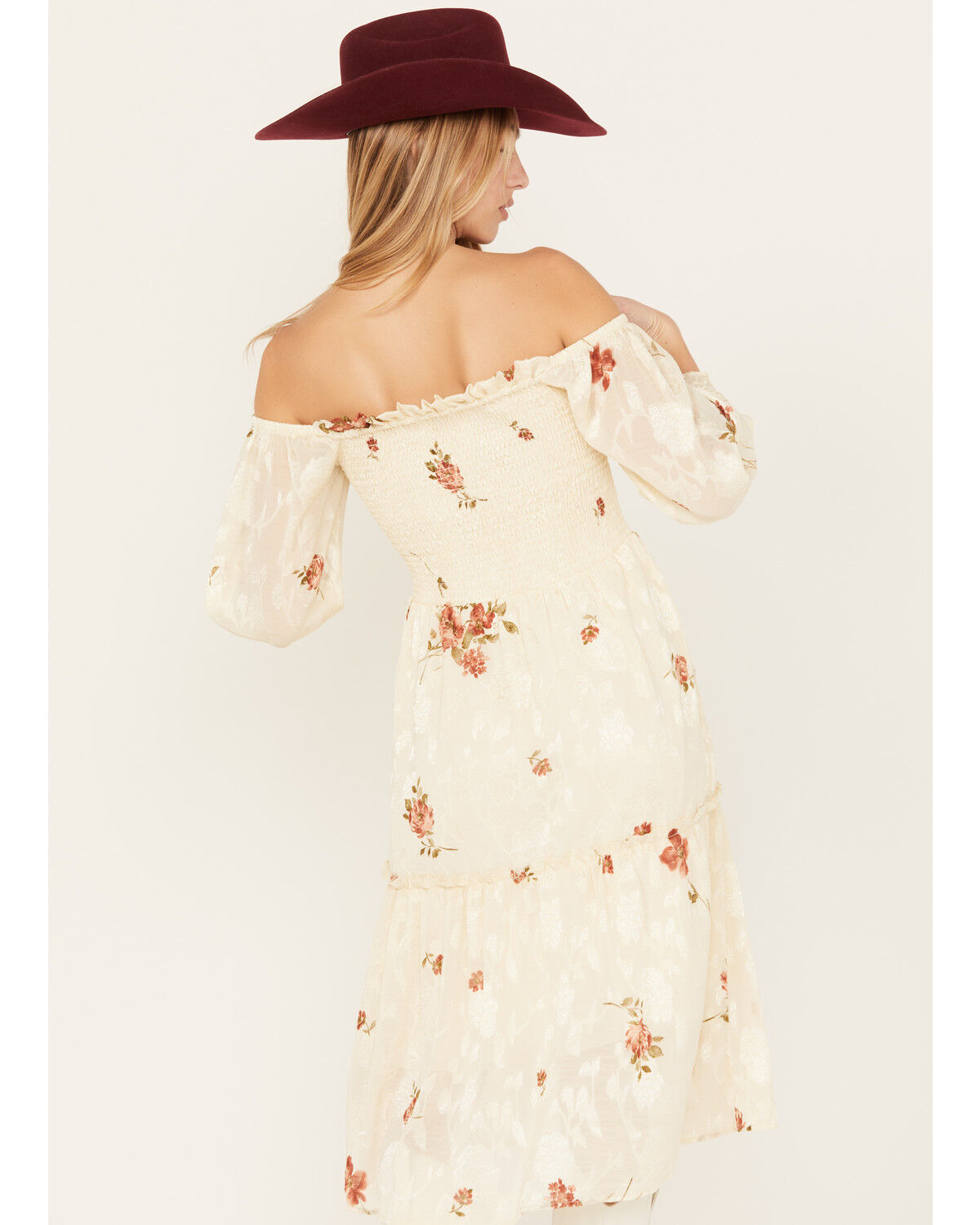 Image #4 - Wild Moss Women's Jacquard Smocked Front Dress, , hi-res