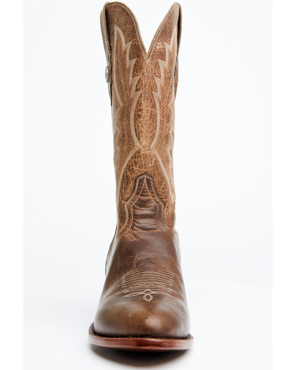 Image #4 - El Dorado Men's Sahara Western Boots - Round Toe, Dark Brown, hi-res