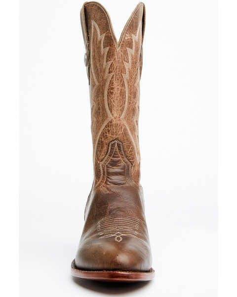 Image #4 - El Dorado Men's Sahara Western Boots - Medium Toe, Dark Brown, hi-res