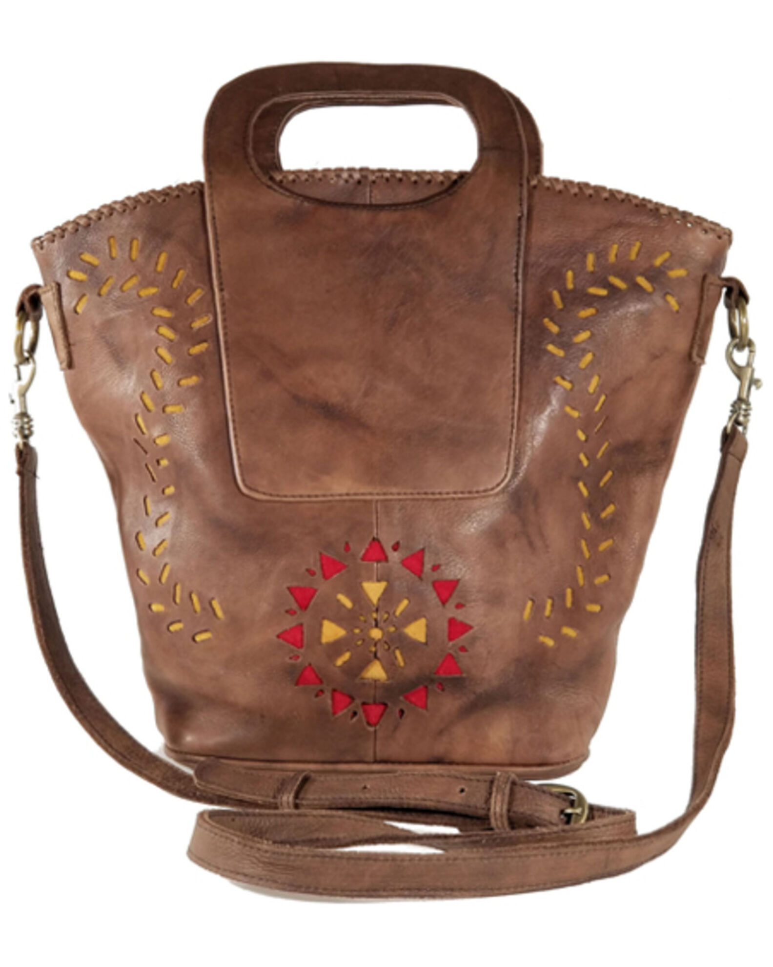 Image #1 - Kobler Leather Women's Amarillo Basket Bag, Dark Brown, hi-res
