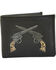 Western Express Men's Black Cross Gun Leather Wallet , Black, hi-res