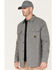 Image #2 - Hawx Men's Channel Quilted Flannel Button-Down Shirt Jacket , Grey, hi-res