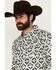 Image #2 - Cody James Men's Down Yonder Southwestern Print Long Sleeve Pearl Snap Western Shirt, Ivory, hi-res