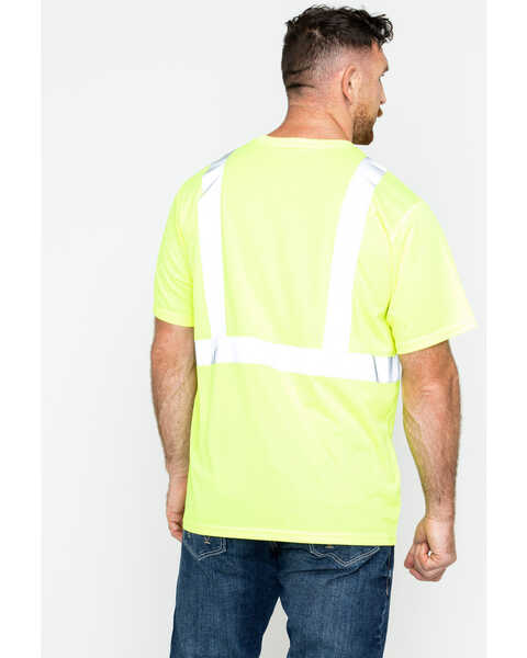 Hawx Men's Short Sleeve Reflective Work Tee - Big & Tall, Yellow, hi-res