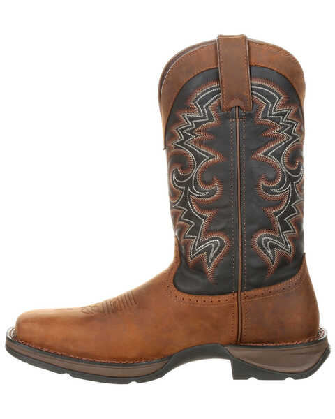 Image #3 - Durango Men's Rebel Pull On Western Performance Boots - Broad Square Toe, Chocolate, hi-res