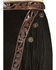 Image #2 - Kobler Leather Women's Tooled Leather & Fringe Sedona Suede Skirt, Black, hi-res