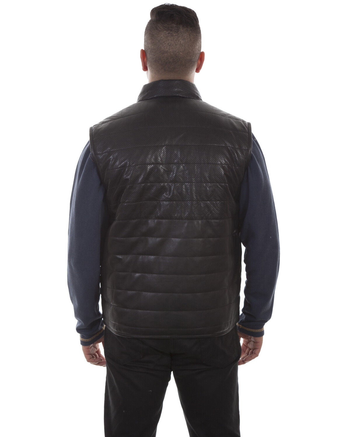 Image #2 - Scully Men's Black Lamb Vest, , hi-res