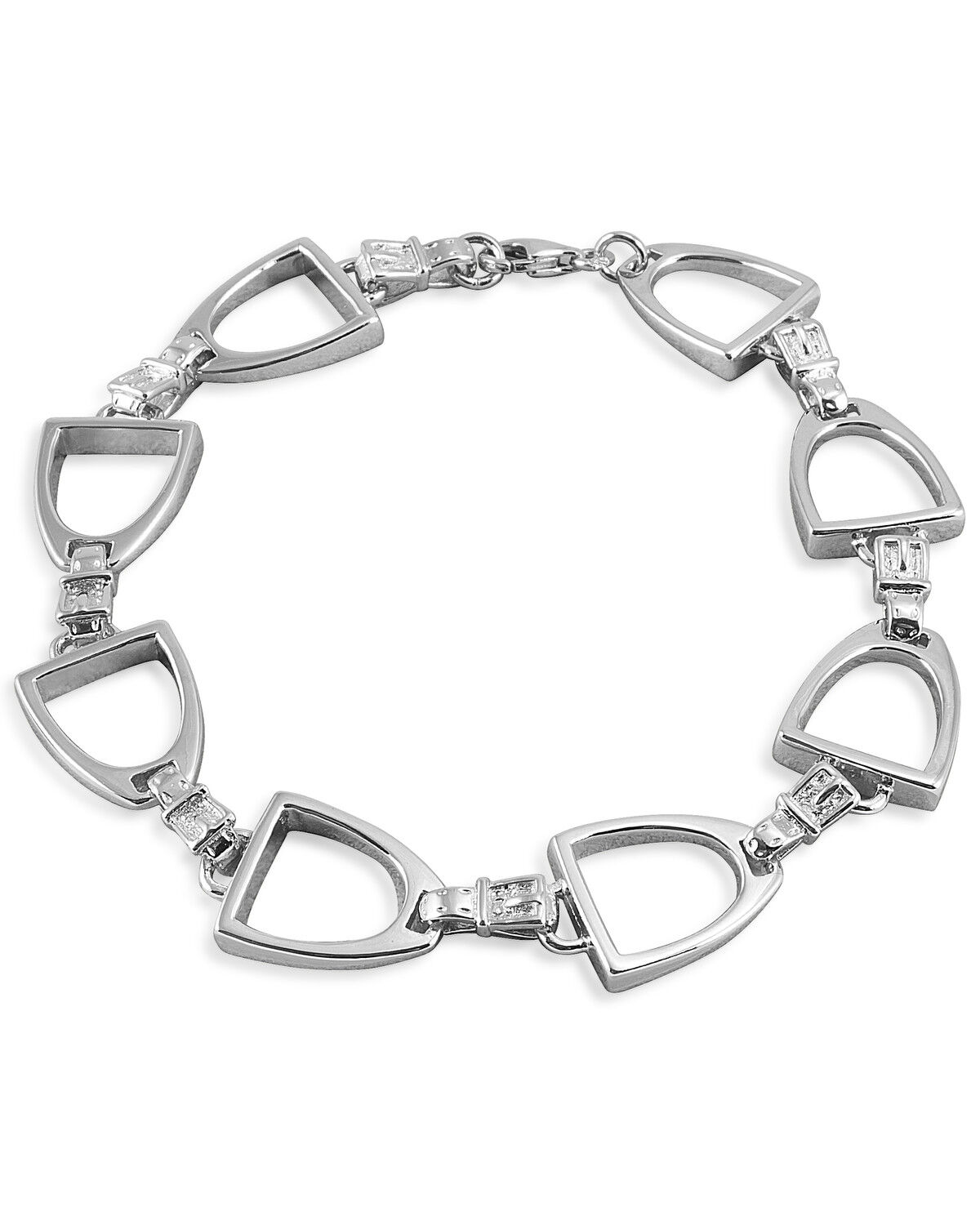 Image #1 - Kelly Herd Women's Large English Stirrup Bracelet, Silver, hi-res