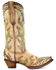 Corral Women's Nopal Cactus Western Boots - Snip Toe, Tan, hi-res