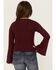 Image #4 - Shyanne Girls' Long Sleeve Bell Shirt, Burgundy, hi-res