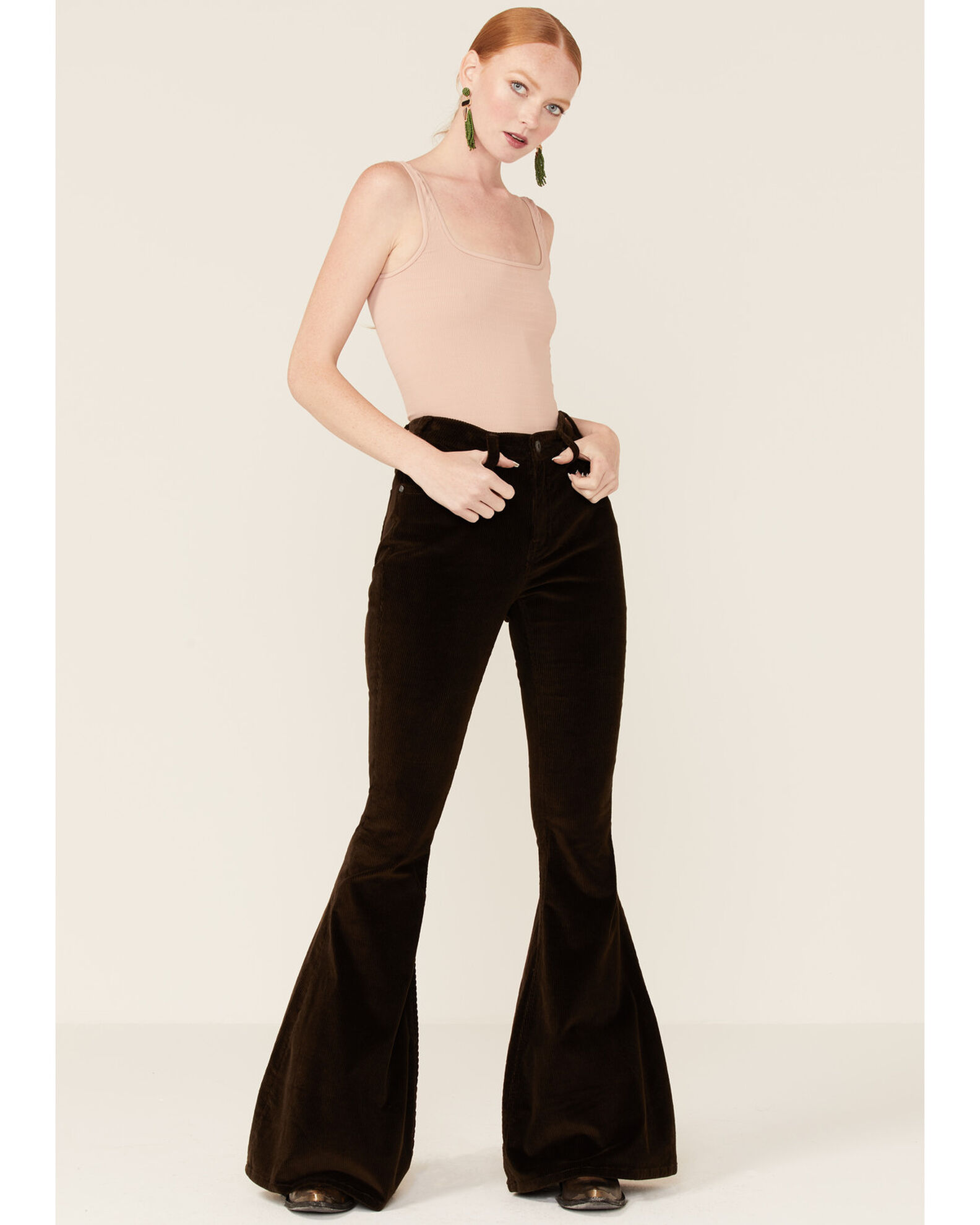 Corduroy bell hotsell bottom jeans