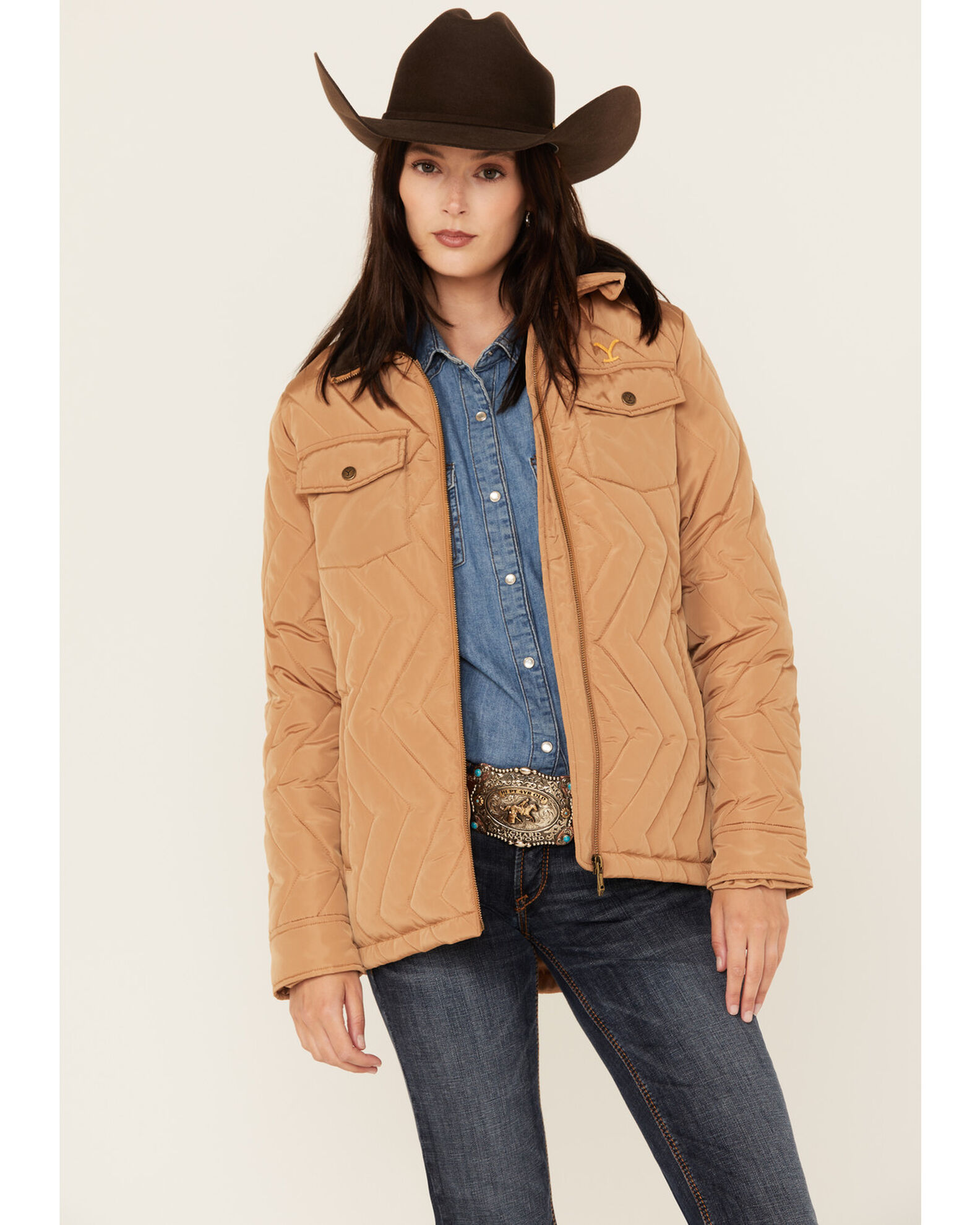 Ladies quilted barn jacket online