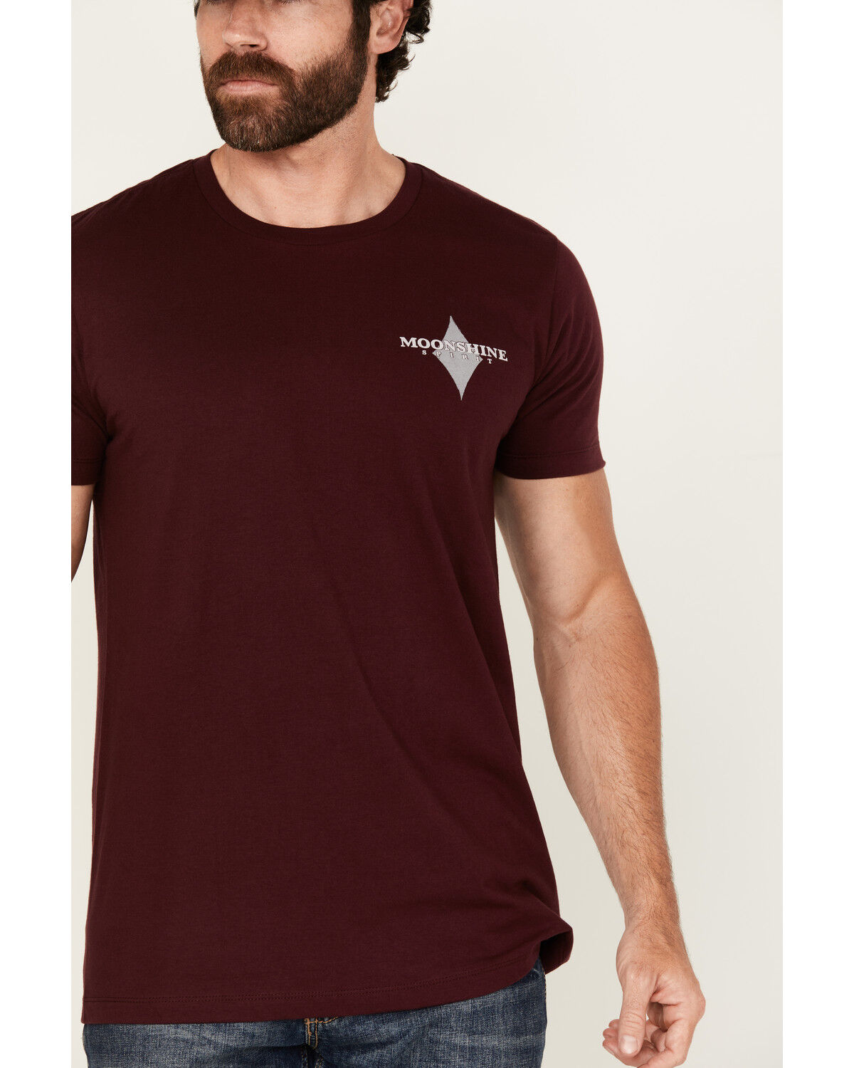 Image #3 - Moonshine Spirit Men's King Of Diamonds Mariachi Short Sleeve Graphic T-Shirt, Burgundy, hi-res