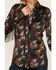 Image #3 - Rock & Roll Denim Women's Horse Print Fringe Long Sleeve Snap Stretch Western Shirt, Black, hi-res