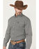 Image #2 - Cinch Men's Medallion Print Long Sleeve Button-Down Western Shirt, Cream, hi-res