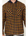 Image #3 - Hawx Men's Jacob Plaid Print Long Sleeve Hooded Flannel Shirt, Navy, hi-res