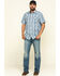 Image #6 - Moonshine Spirit Men's Cooler Cactus Plaid Short Sleeve Western Shirt , Blue, hi-res