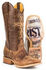 Image #2 - Tin Haul Men's Ichthys Philippians 4:13 Western Boots - Broad Square Toe, Brown, hi-res