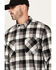 Image #2 - Hawx Men's Christopher Plaid Print Long Sleeve Button-Down Flannel Shirt, Charcoal, hi-res
